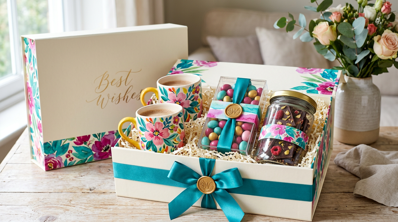 Chocolate Ceramic Luxe — Floral Hand-Painted