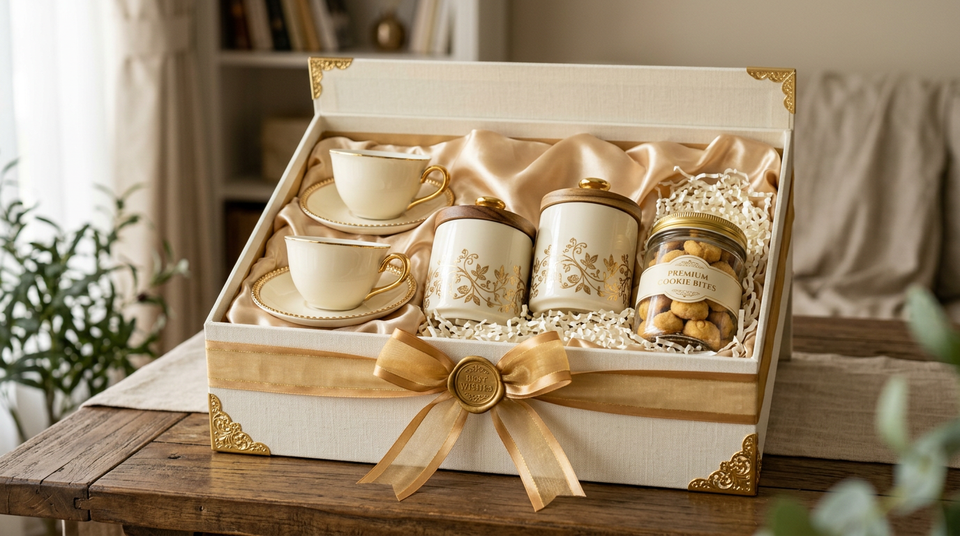 Tea & Cookie Jar Edit — Cream & Gold