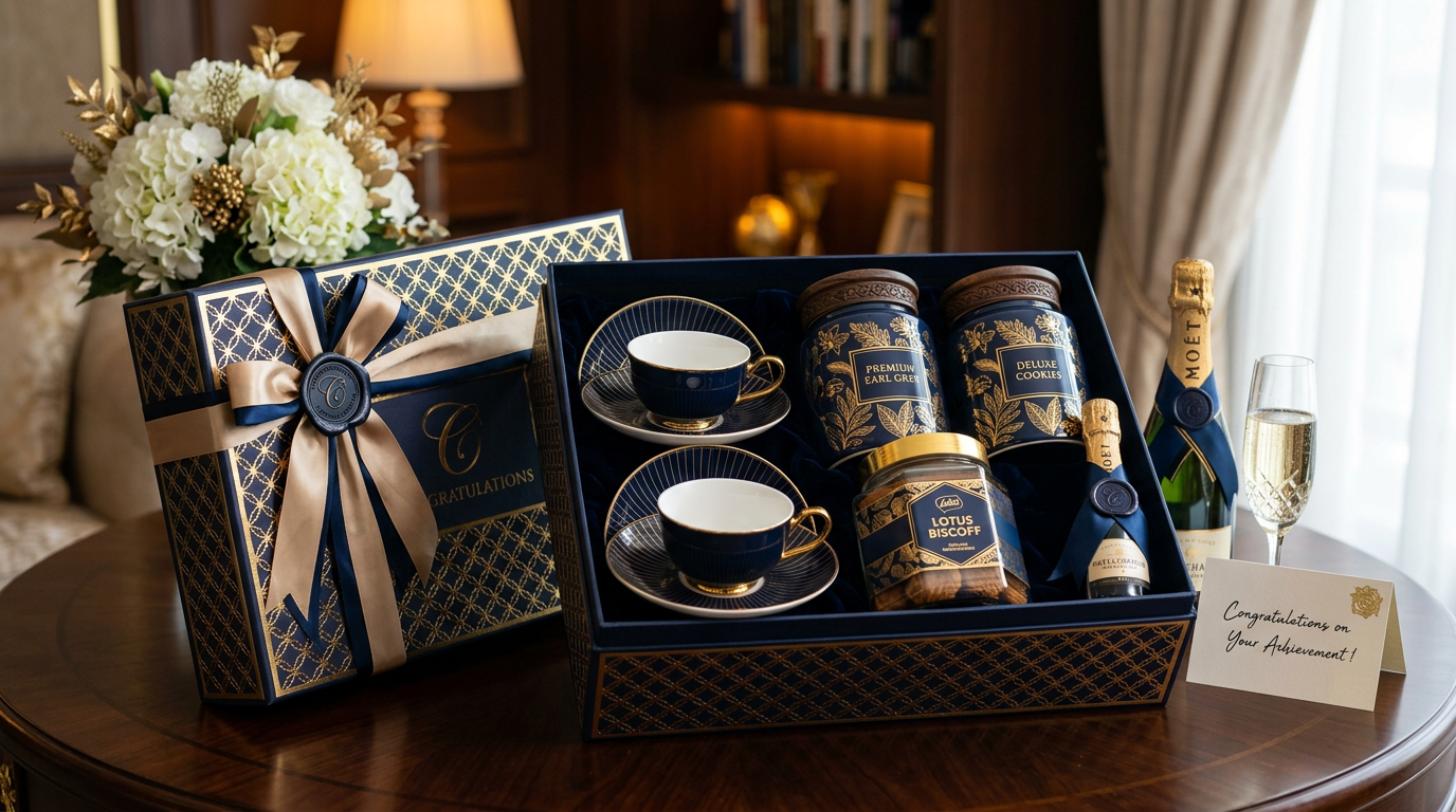 Tea & Cookie Jar Edit — Navy & Gold