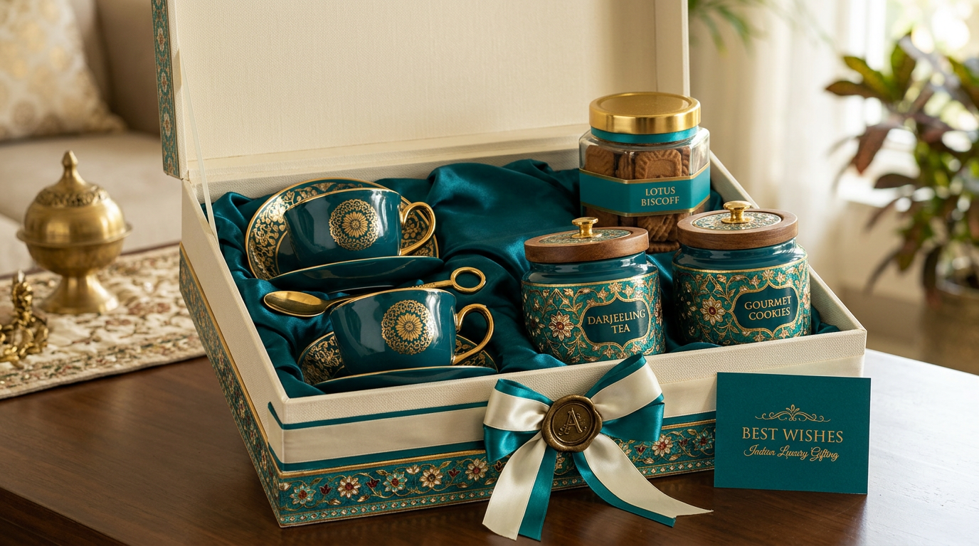 Tea & Cookie Jar Edit — Teal Meenakari